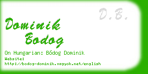 dominik bodog business card